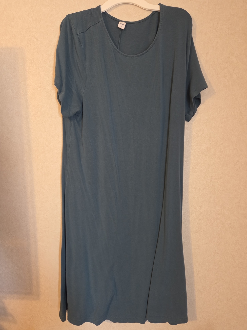 Women's Teal  Short-Sleeve Swing Dress